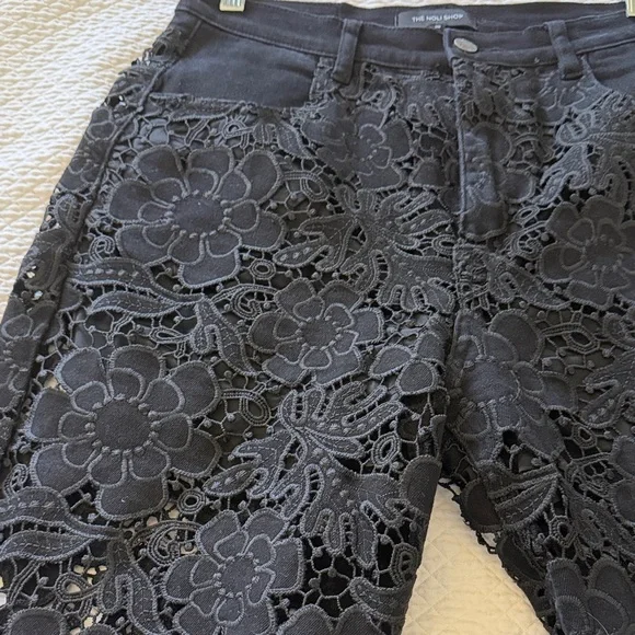 The Noli Shop Black Lace Floral Pants size 30 - Picture 5 of 16
